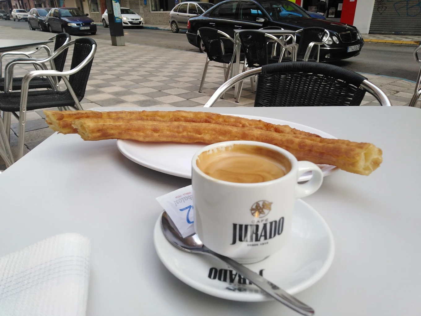 Porra con café - Churrería Galdón